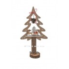 Δεντράκι Ξύλινο Χριστουγεννιάτικο με κορμό (17x7x31cm)