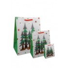 Τσάντα χάρτινη Χριστουγεννιάτικη με σχέδιο δένδρο χριστουγέννων